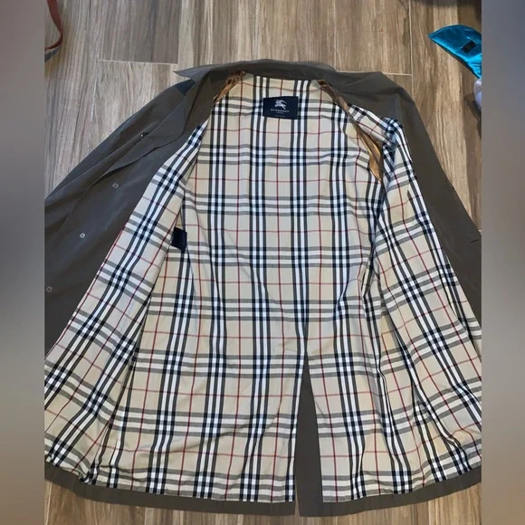 Burberry Nova Check Kensington Green men’s Coat trench size 48r